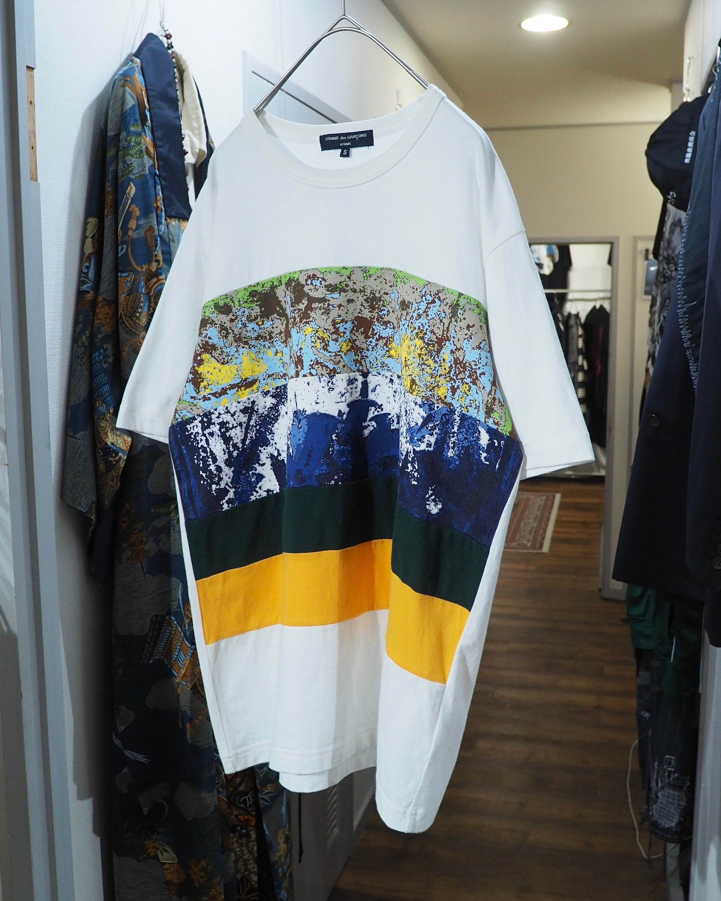 18SS ” COMME des GARCONS HOMME ” Different materials Switching Tee