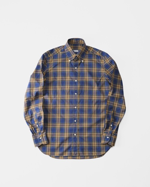 [2010s-] "ERRICO FORMICOLA" Cotton Poplin Check B.D. Shirt (Made in Italy)