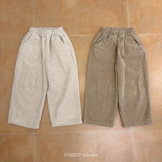 【取寄】oneed|muffin wide-wale corduroy pants|マフィン太畝コーデュロイパンツ|S-JL|kids&jr|25 winter
