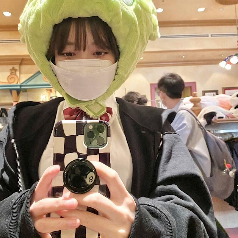 テリちゃん真似っこ Iphoneケース おしゃれ チェッカー柄 Iphoneカバー ビリヤード 市松柄 スマホ スマホカバー アイフォンカバー カジュアル 曲線 スタンド付き Lamitte Deco トレンド 韓国ファッション ショップ Base店