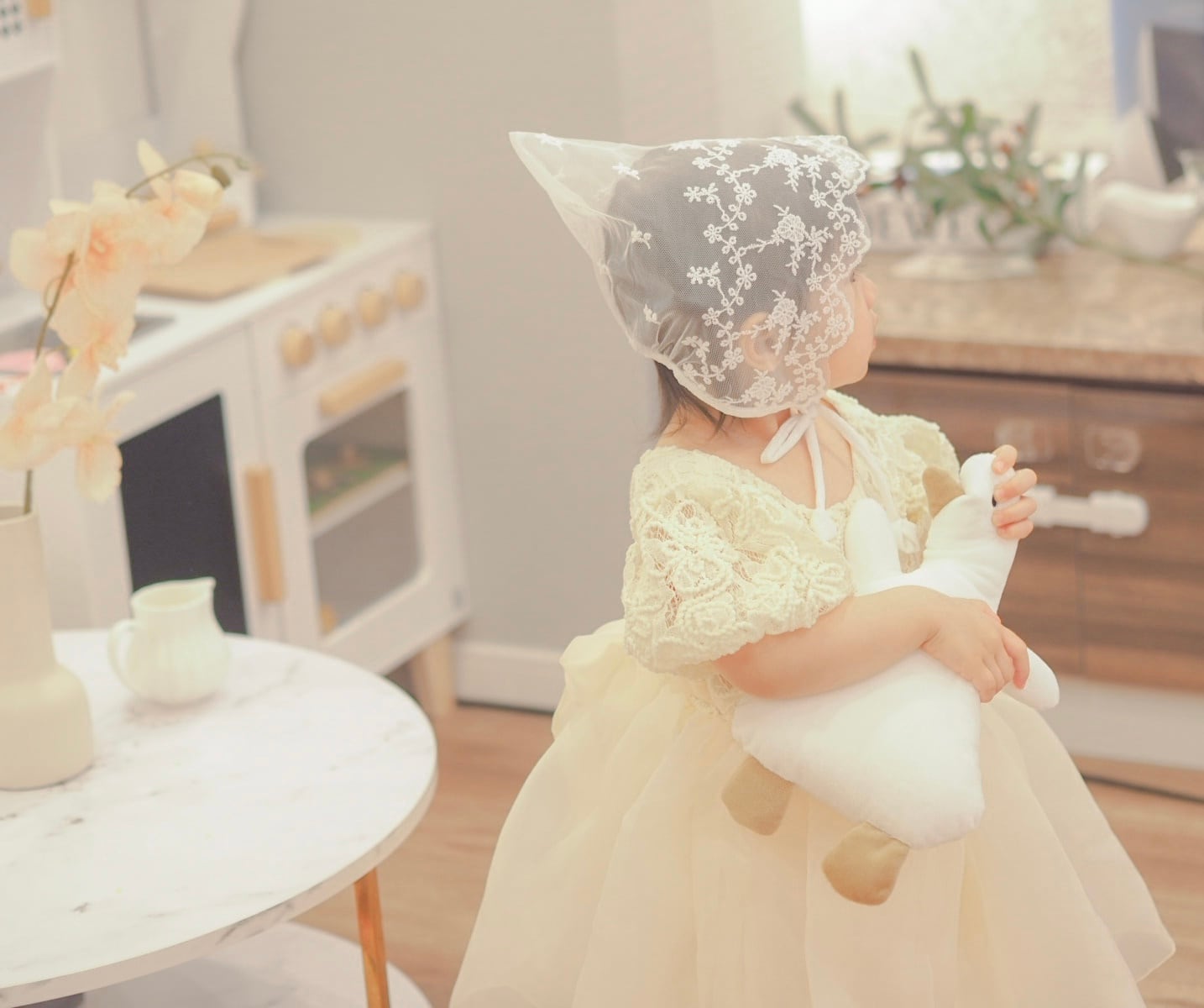 即納】Shinny fleurs suit and dress チュールロンパース/ チュール