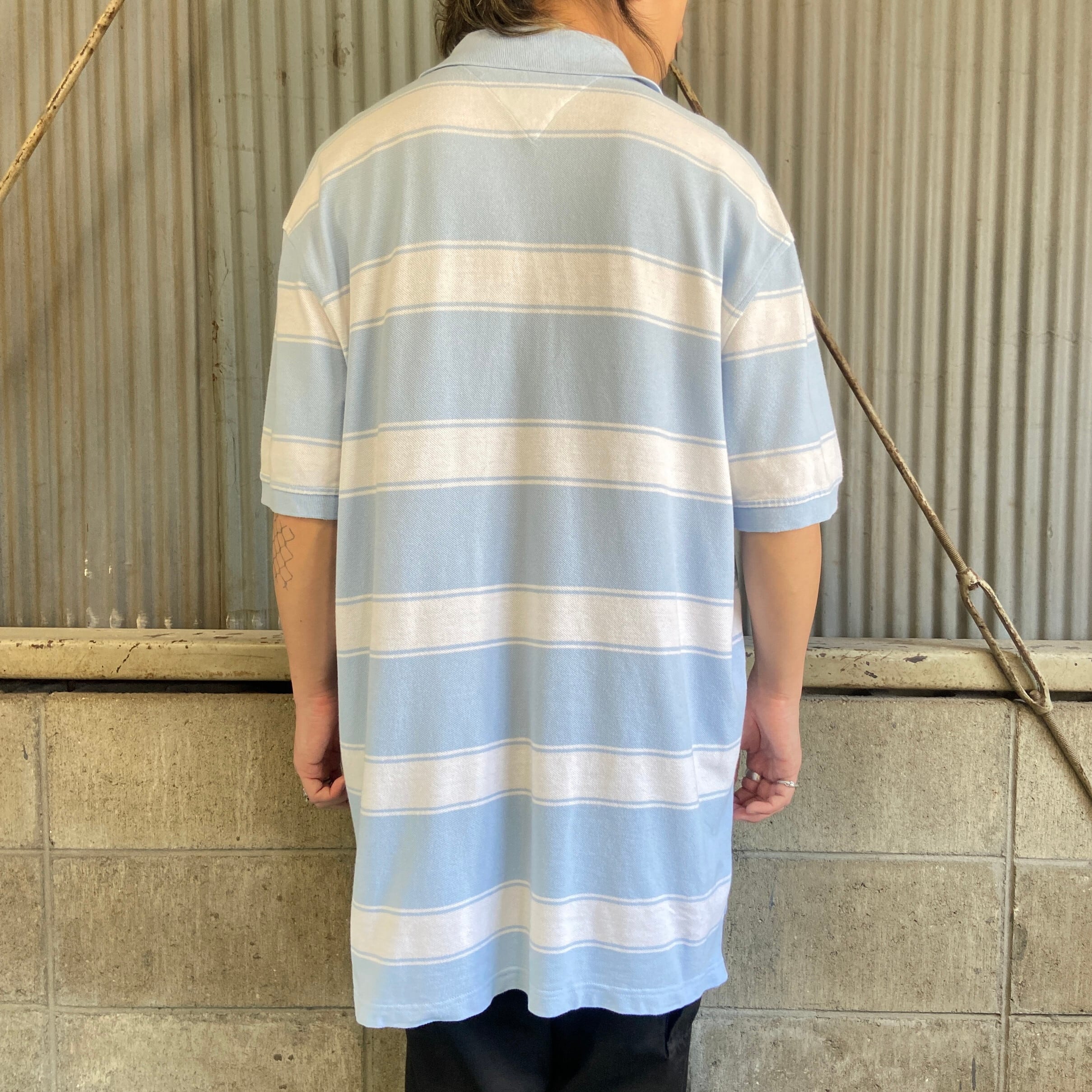 vintage トミーヒルフィガー Tシャツ XS ボーダー リンガー トリム