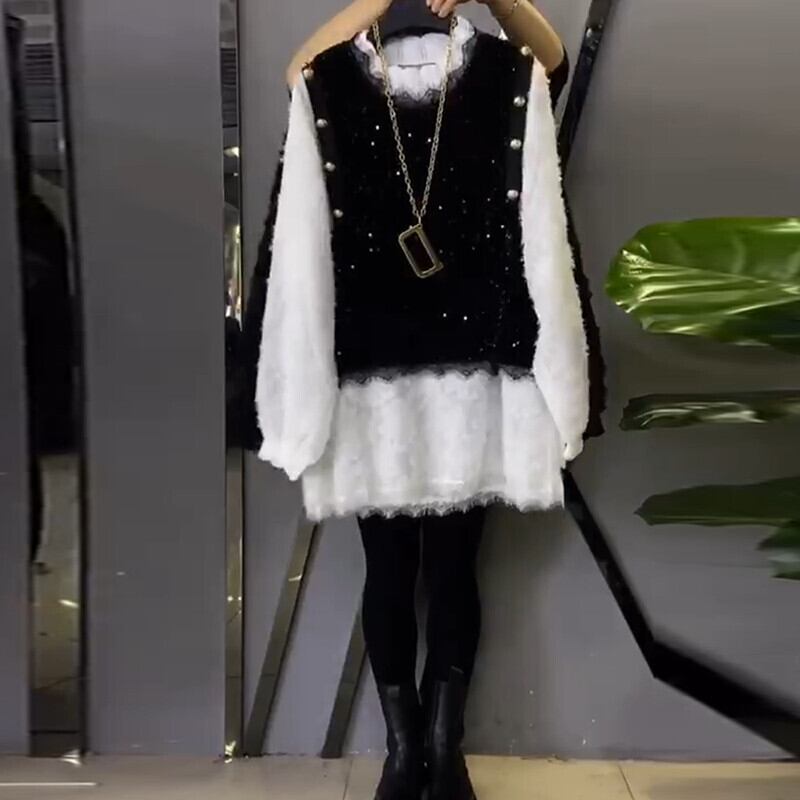 スプリングTシャツ 大きめサイズ 春物 シルク ステッチ ミックスインファッション87573129263