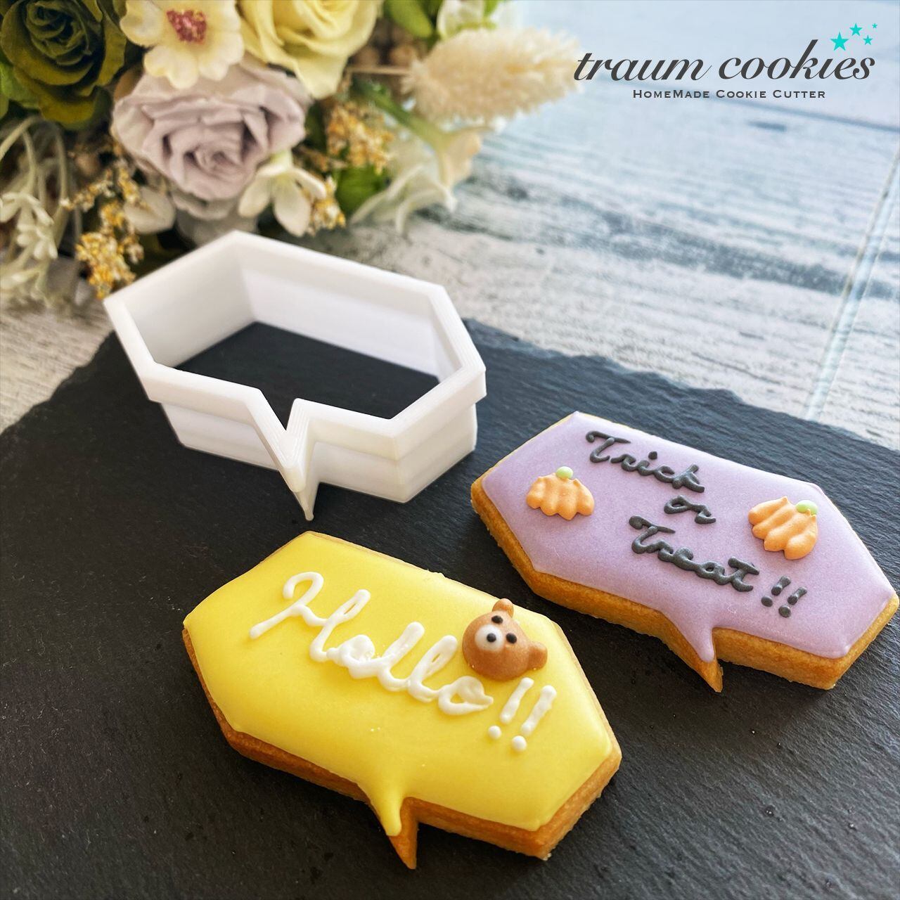 ふきだし(六角形)のクッキー型