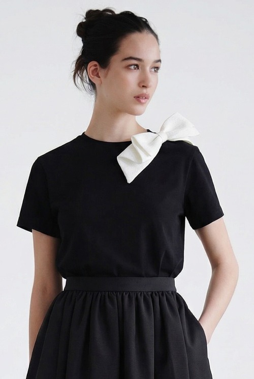RIBBON TEE BLACK