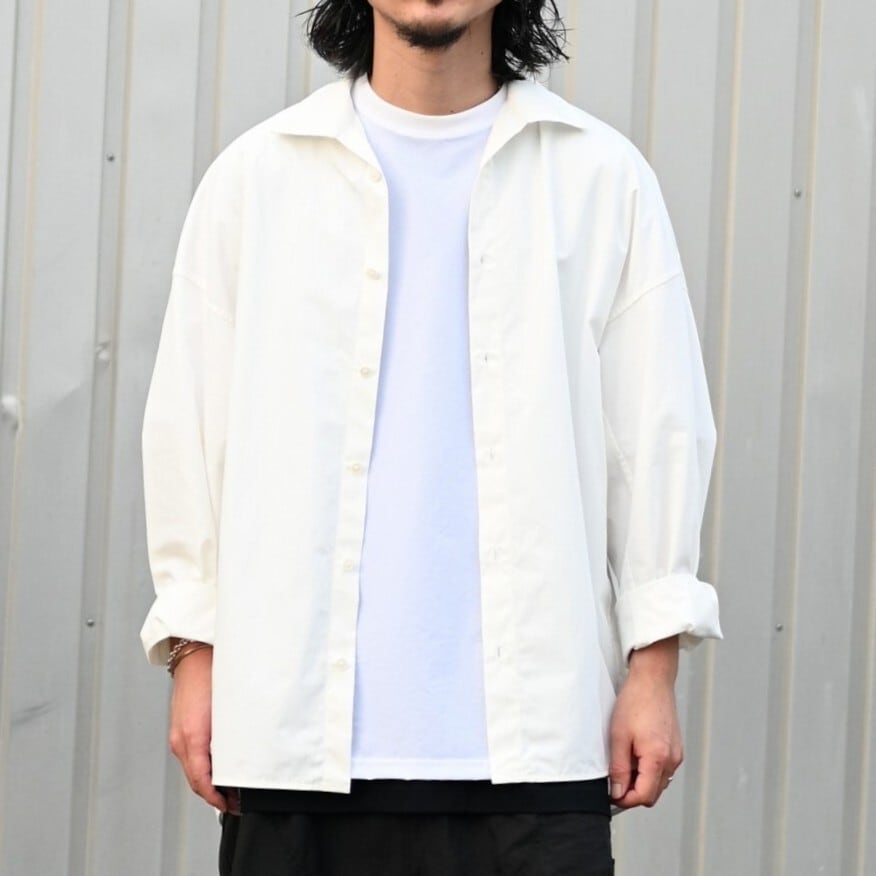 Nonnotte / Draping Open Collar Shirt Type A | GANKO
