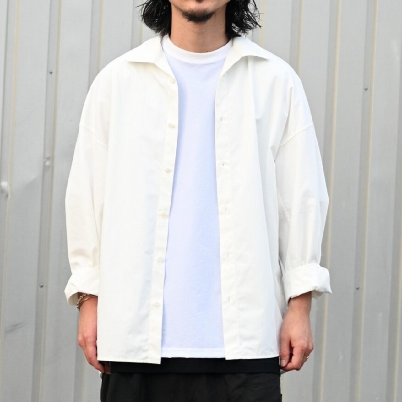 Nonnotte / Draping Open Collar Shirt Type A
