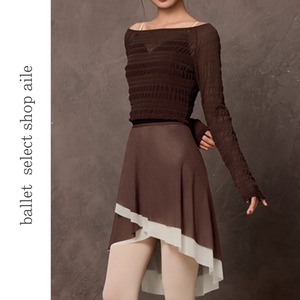 シアートップス＆バイカラースカートセットアップ A0215