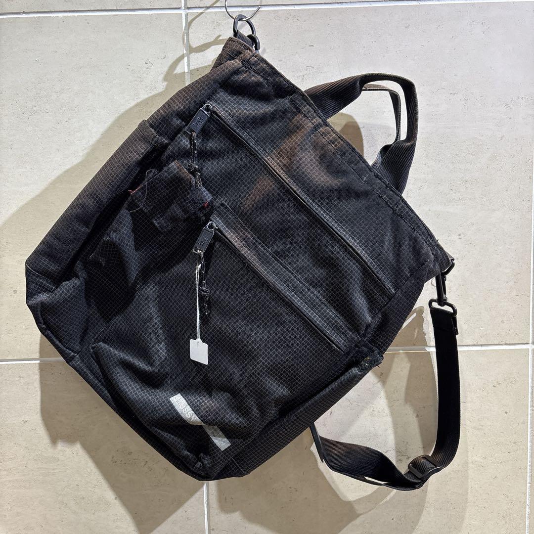 00s OLD STUSSY Grid Ripstop Shoulder Bag