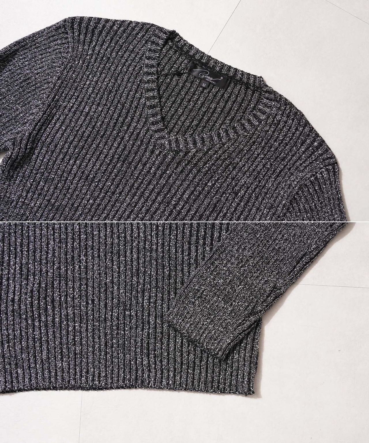 ◆二重臼 Vネックニット◆gl-000858