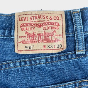 【LEVI'S】505 デニム ジーパン ジーンズ STRAIGHT FIT テーパード ジッパーフライ W33 L30 リーバイス US古着