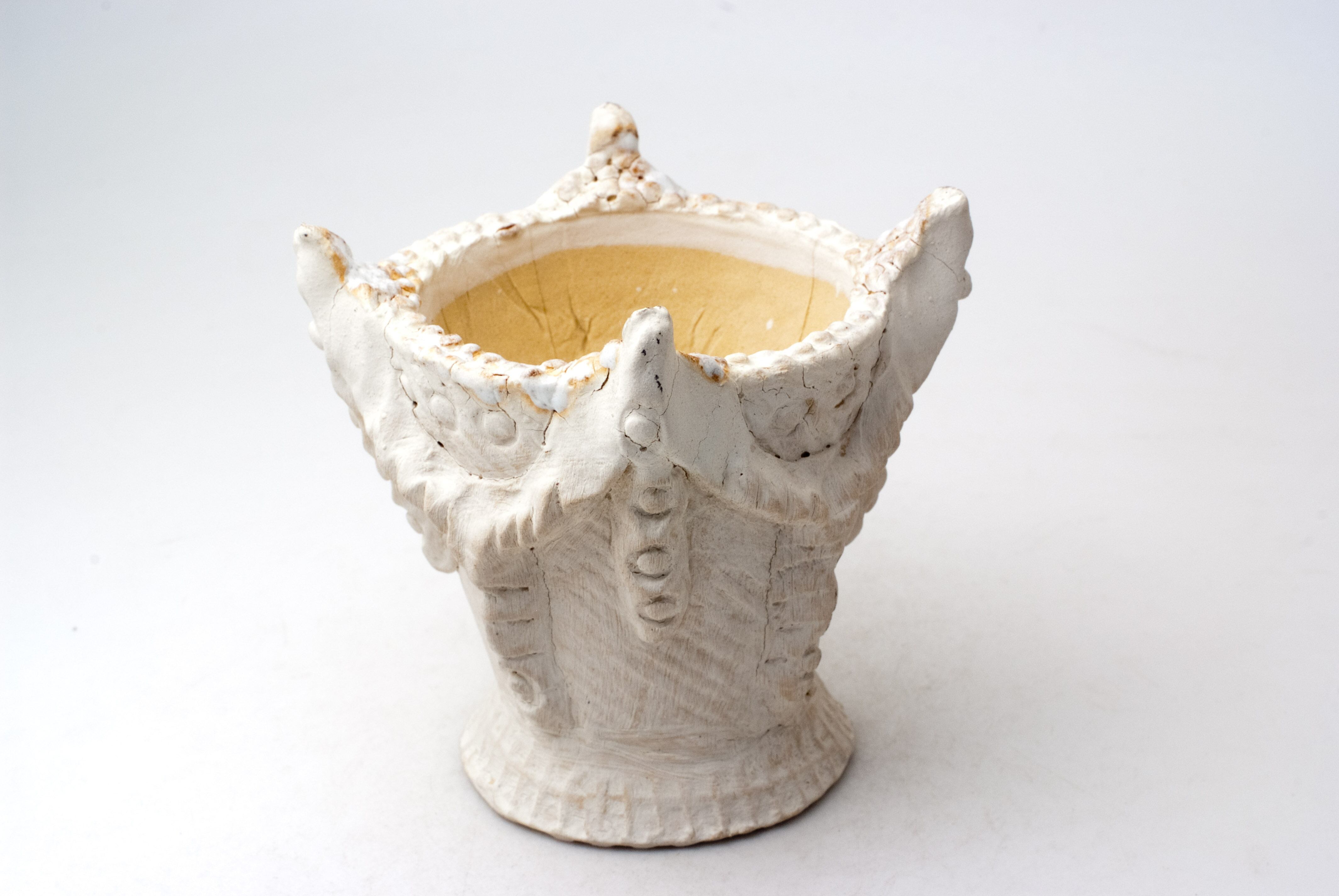 陶器鉢（2~2.5号相当）縄文風植木鉢 M-2832 | design &crafts POTS