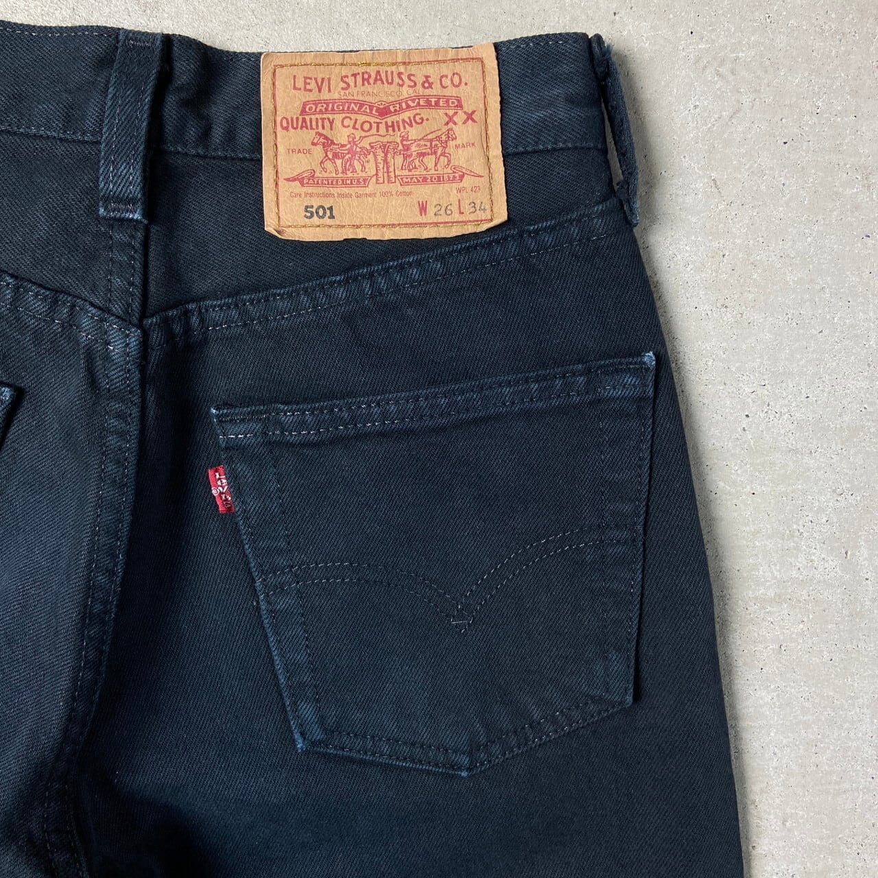 USA製 90年代 Levi's リーバイス 501 0165 後染め ブラックデニム