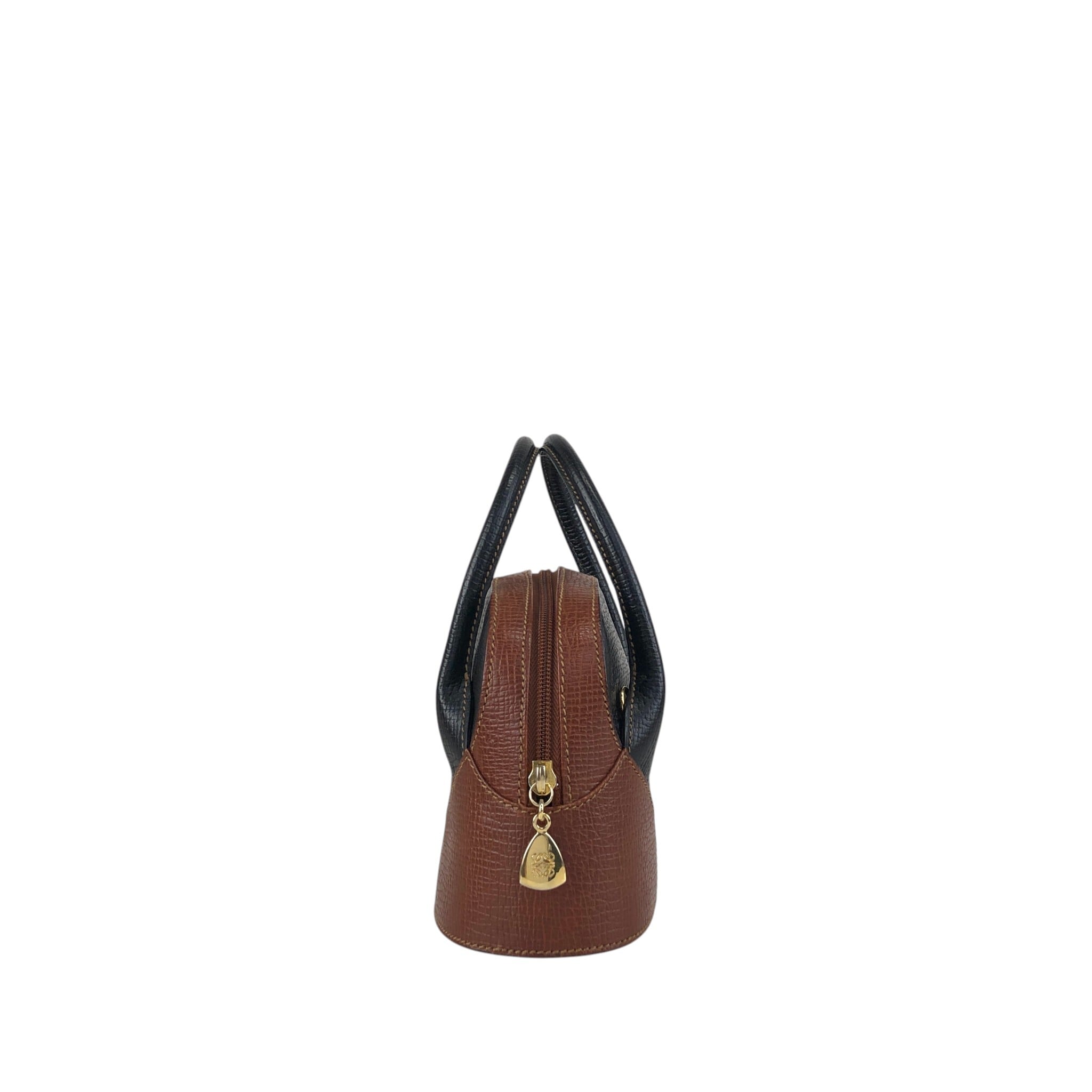 LOEWE ロエベ ショルダーバッグ ブラック ブラウン レザー バイカラー