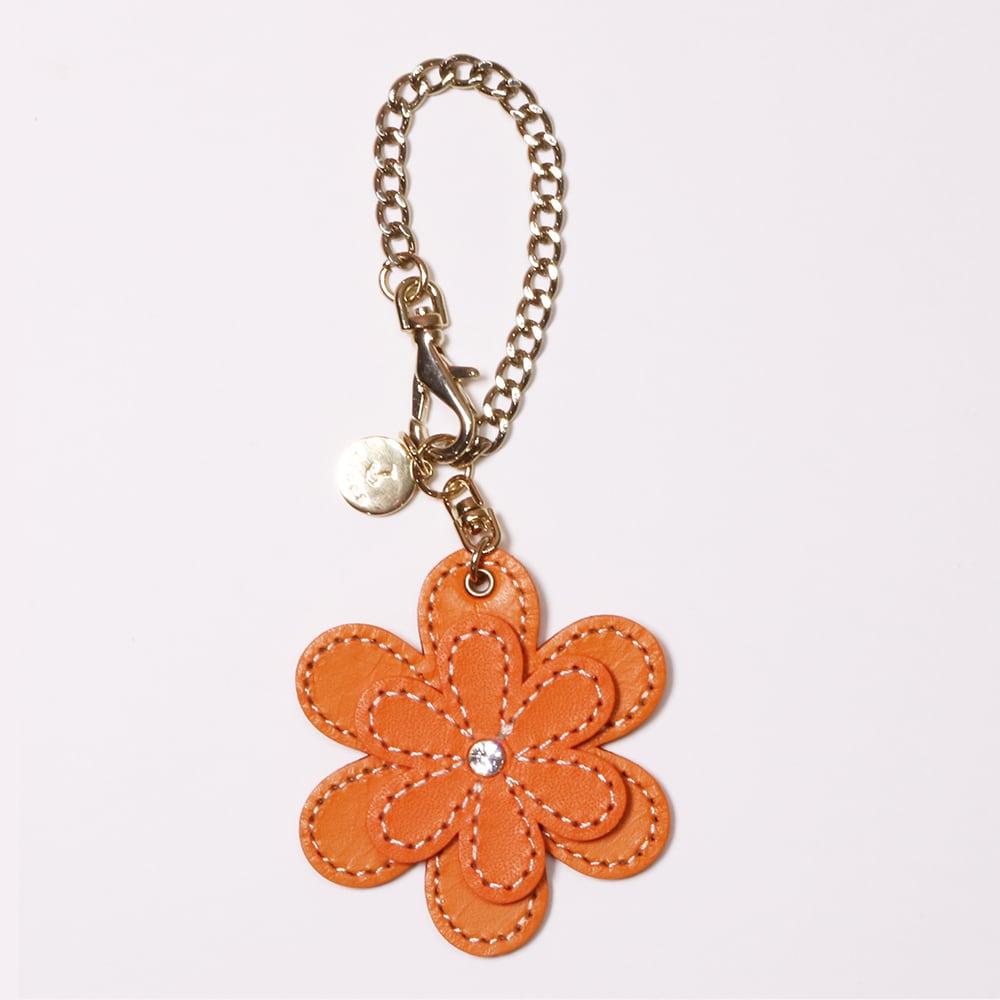 K18Flowerチャーム 2個 真鍮 18KGP 本金メッキ 漢字 福 花 縁起物 チャーム パーツ