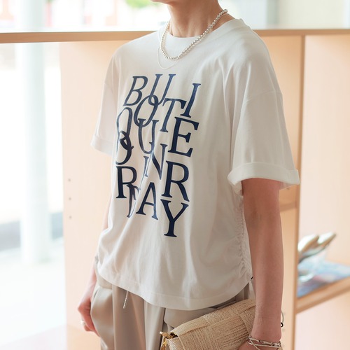 Boutique Ordinary (ブティーク オーディナリー) 　メルティービフィージャージ　サイドギャザーレタードTee
