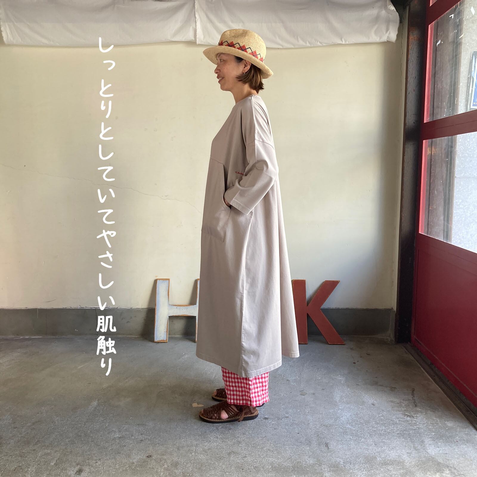 Workポケ八分袖ワンピース Girl'sTシャツ 61C31 サイズ F | 快晴堂