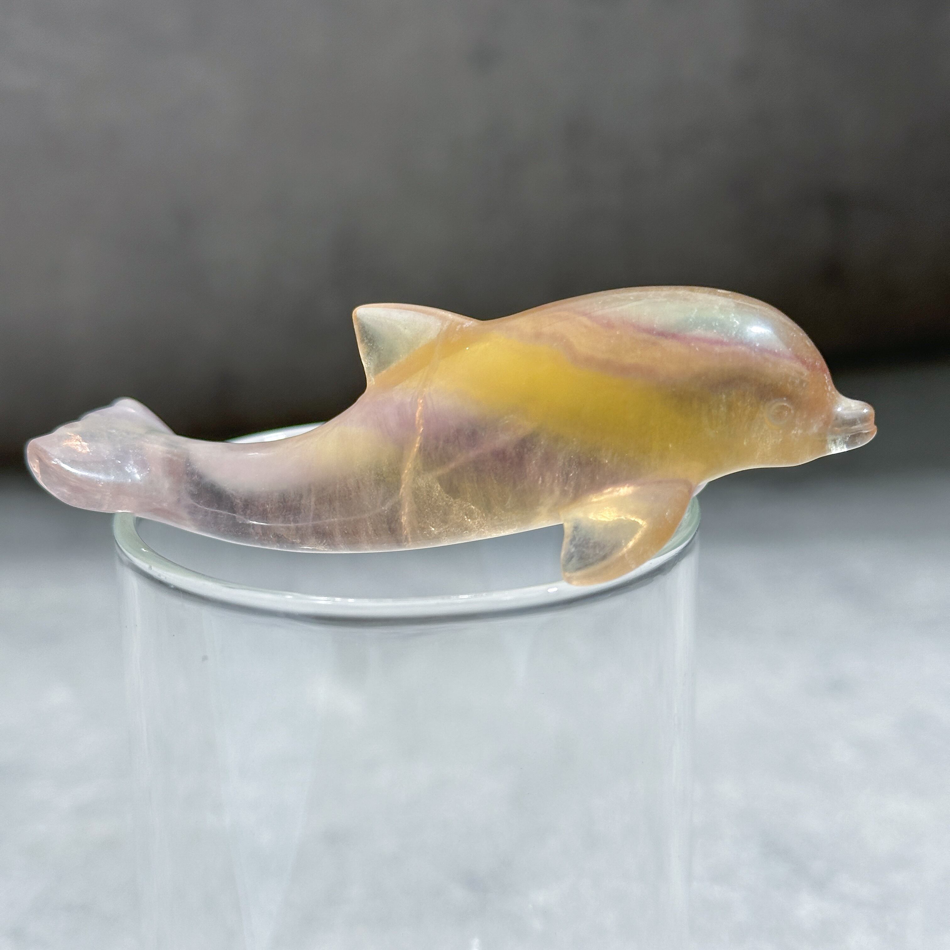 レインボーフローライト イルカ23◇Fluorite◇天然石・パワーストーン