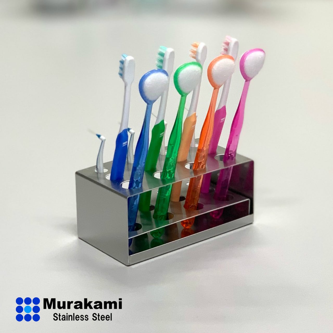 口腔ケア用品スタンド4人用 Aタイプ | Murakami-Stainless