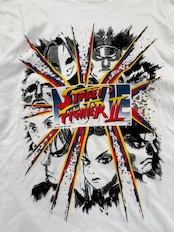 VINTAGE(ヴィンテージ) 90's Street Fighter 2 Movie T-shirt 90年代 ストリートファイター2 ムービー Tシャツ M~L ホワイト TOP FAIRボディ