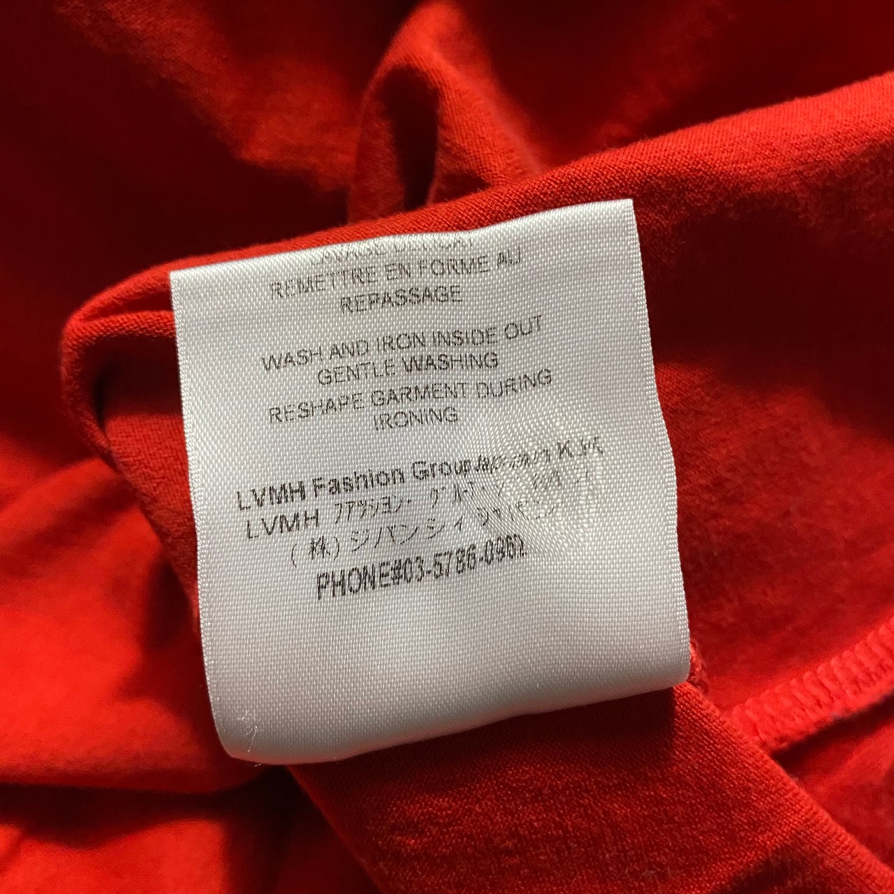 GIVENCHY logo embroidery red tee