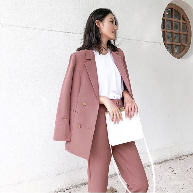 セットアップ パンツスーツ レディース おしゃれ レディース スーツ ジャケット パンツ オフィスカジュアル レディース セットアップ テーラードジャケット レディース スーツ パンツ 結婚式 お呼ばれ 入園式 卒園式 入学式 卒園式 七五三 ママスーツ ピンク P8115