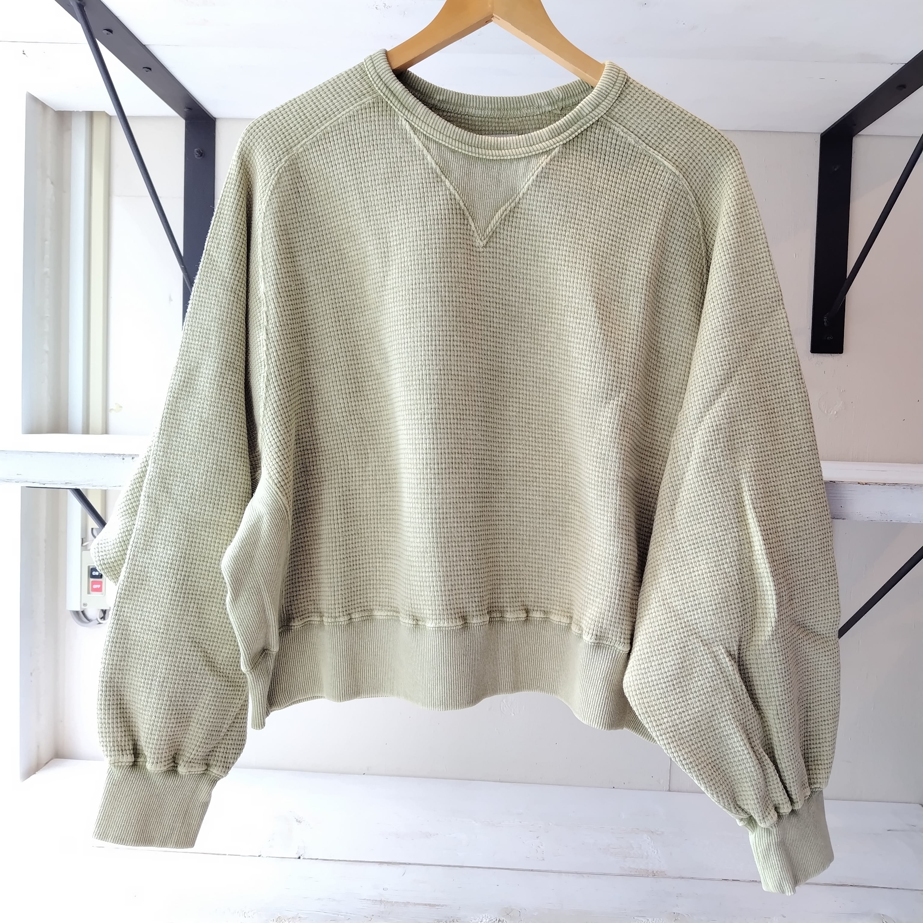 ビンテージ　フレイム　サーマル ピスタチオグリーン Long Beach x IMPRESTORE 別注 はめ込み前V