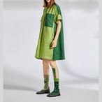 A-Line Silhouette Short Sleeve Dress  I25021