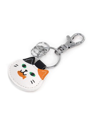 【数量限り】レディースキーホルダー 柴犬PUーキーホルダー 合金かわいい魅力小物プレゼントバッグストラップ(猫 D)