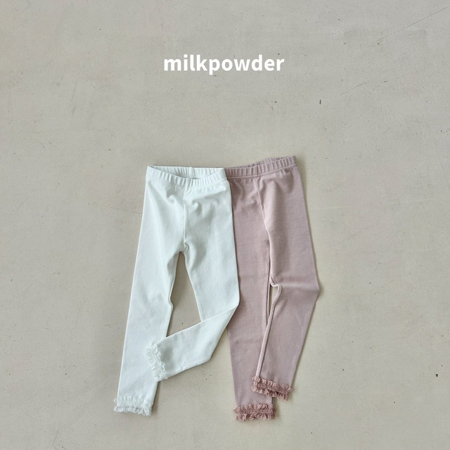 【取寄】milk powder｜lace leggings｜レースレギンス｜5-15｜kids&jr｜26 spring