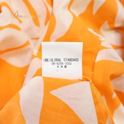 フラダンス 衣装 ワンピース ドレス アロハスタンダード オレンジ系 ALOHA STANDARDS 日本製 フリル アシンメトリー レース かわいい 華やか 鮮やか 明るい 橙 白 ハワイアン アロハ ハワイアンプリント フラ ダンス レッスン 練習