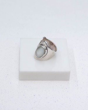 vintage silver mother of pearl ring