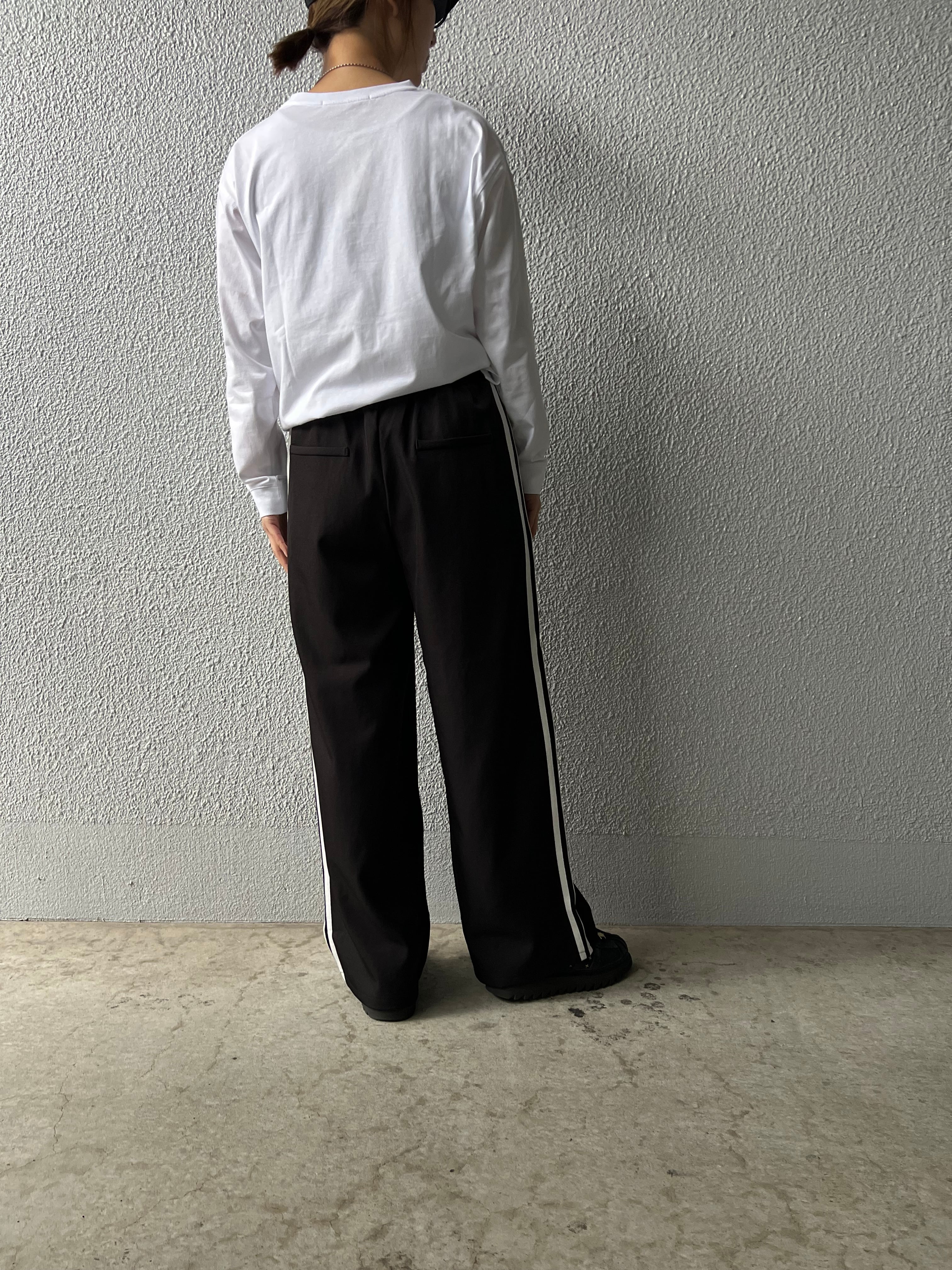 【SELECT】サイドラインジョーゼットパンツ