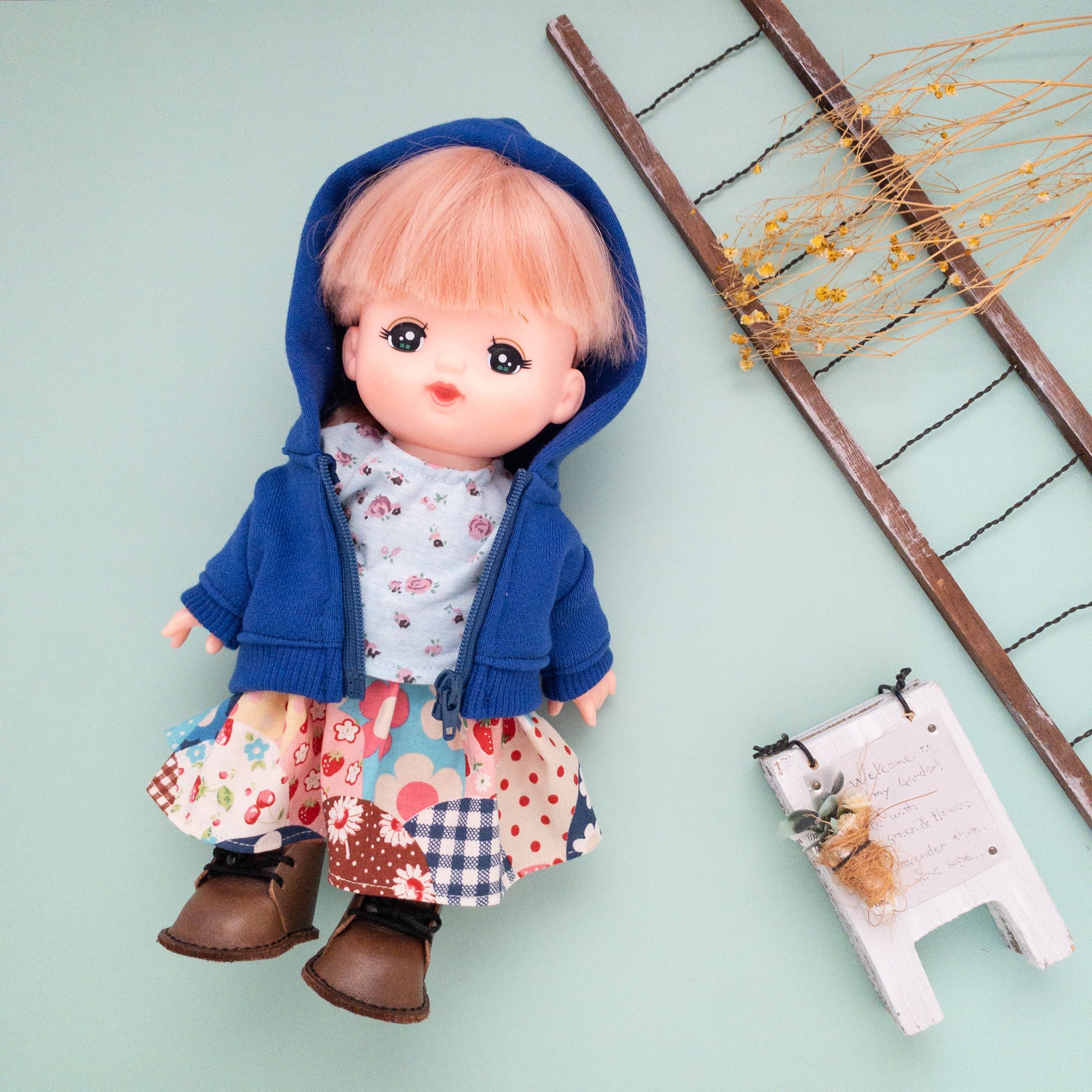 ソランちゃん メルちゃん 春コーデセット 服 帽子 エコアンダリヤ