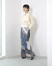 kotoha yokozawa - Graphic Yoryu Pants :Mono Coil|グラフィック楊柳/風景プリント/size 4