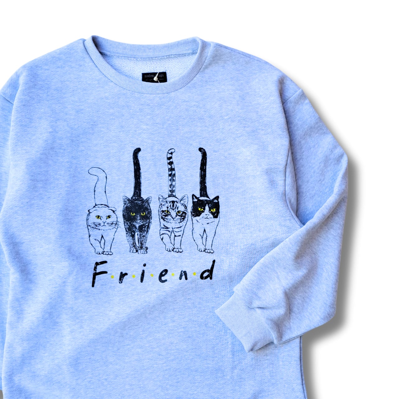 MODEM DESIGN (モデムデザイン) friend cat sweat (ash)