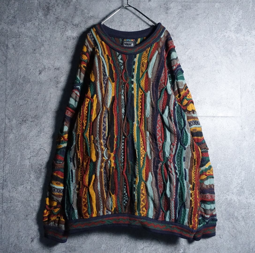 90s “COOGI” Multicolor 3D Pattern Design Knit