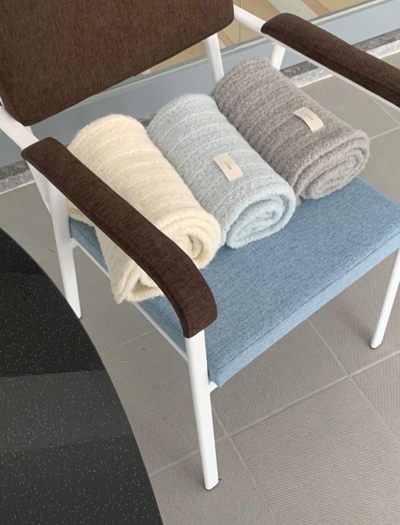 (LITER) baby  alpaca boucje muffler /  3color