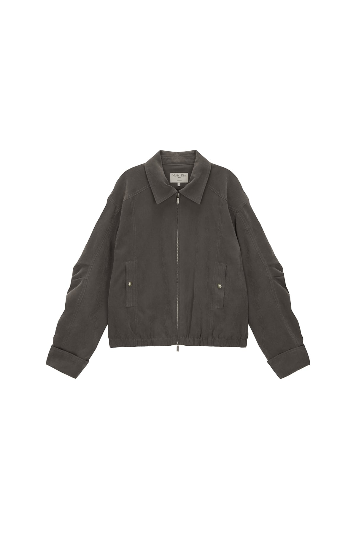 Matin Kim] SOFT WASHED VOLUME JUMPER IN KHAKI BROWN 正規品 韓国