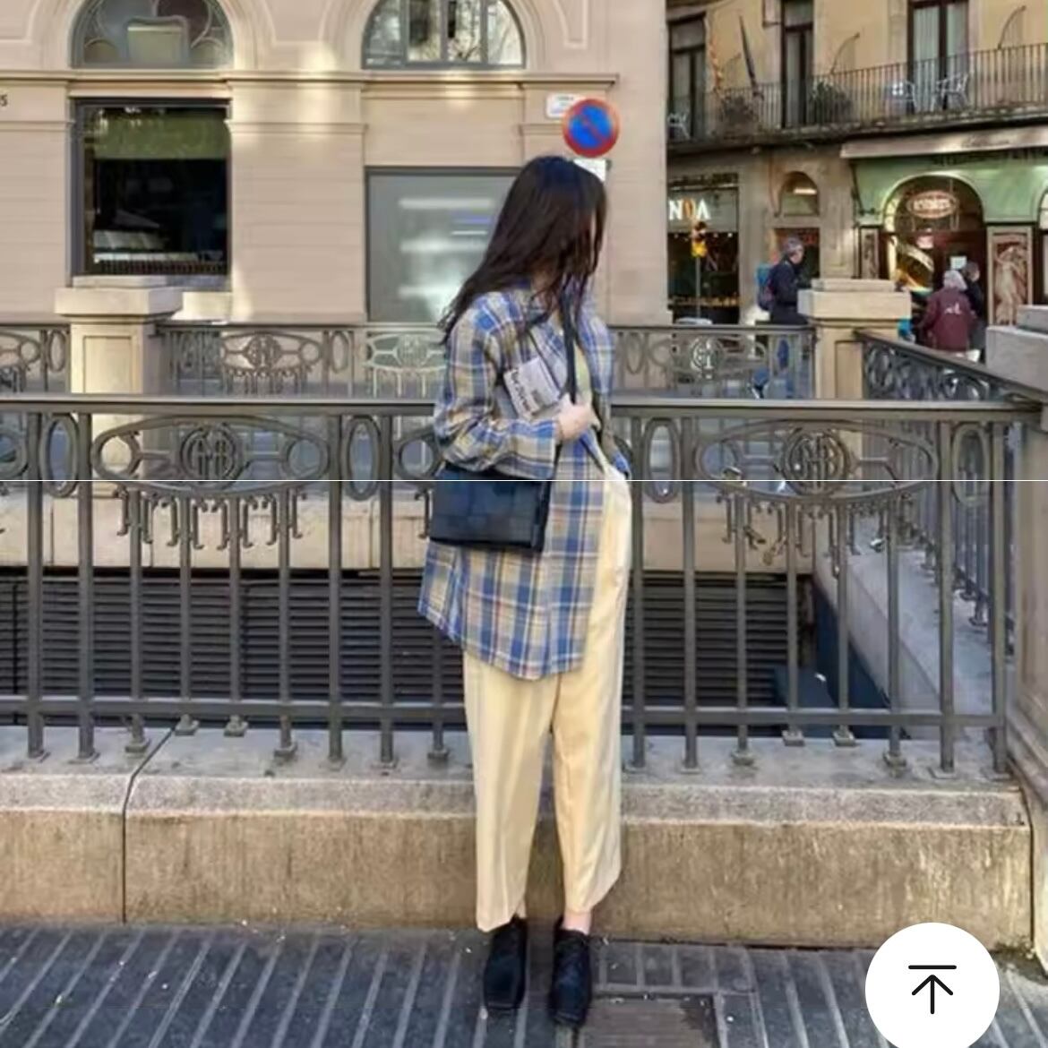 classical check big jacket