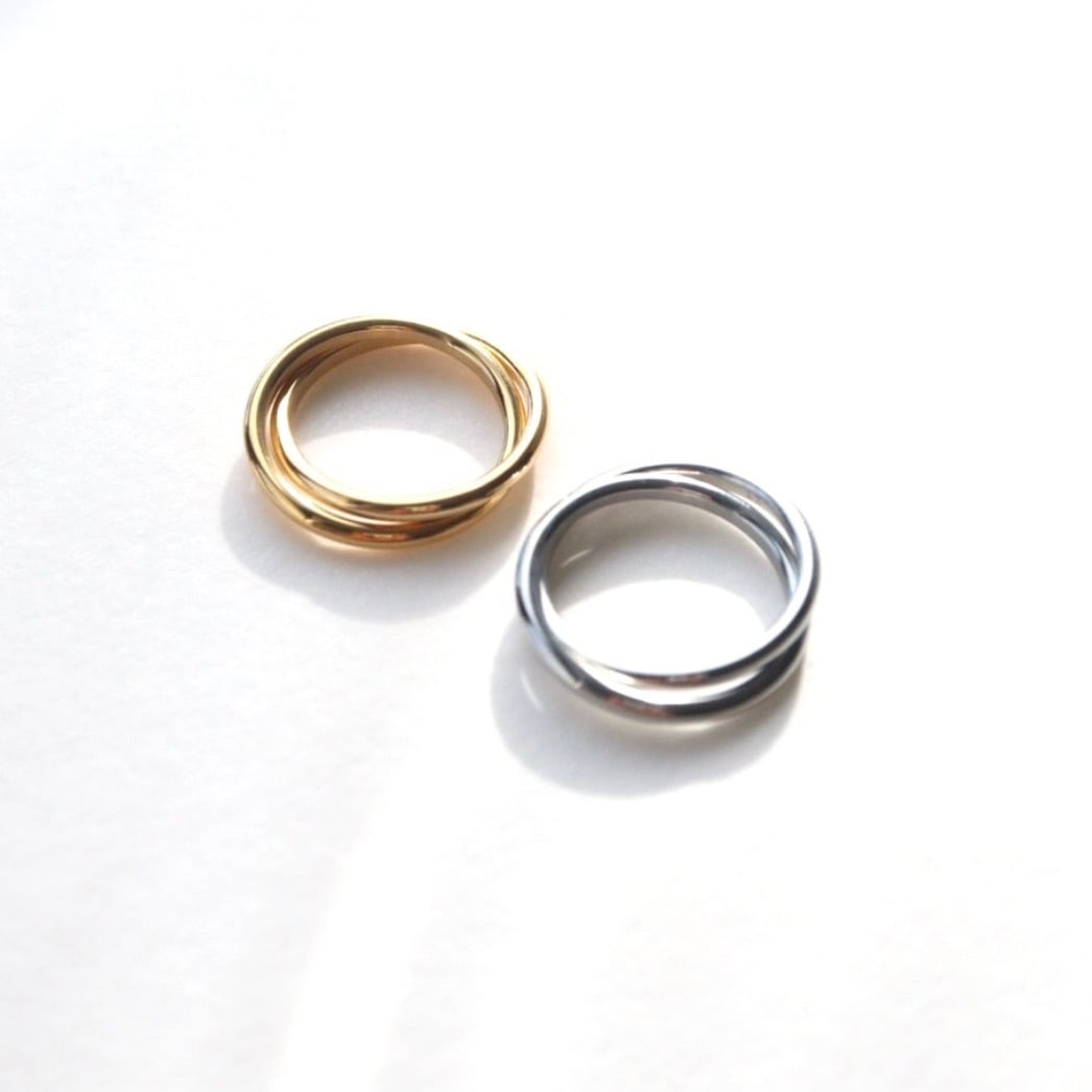 ステンレスダブルクロスリング