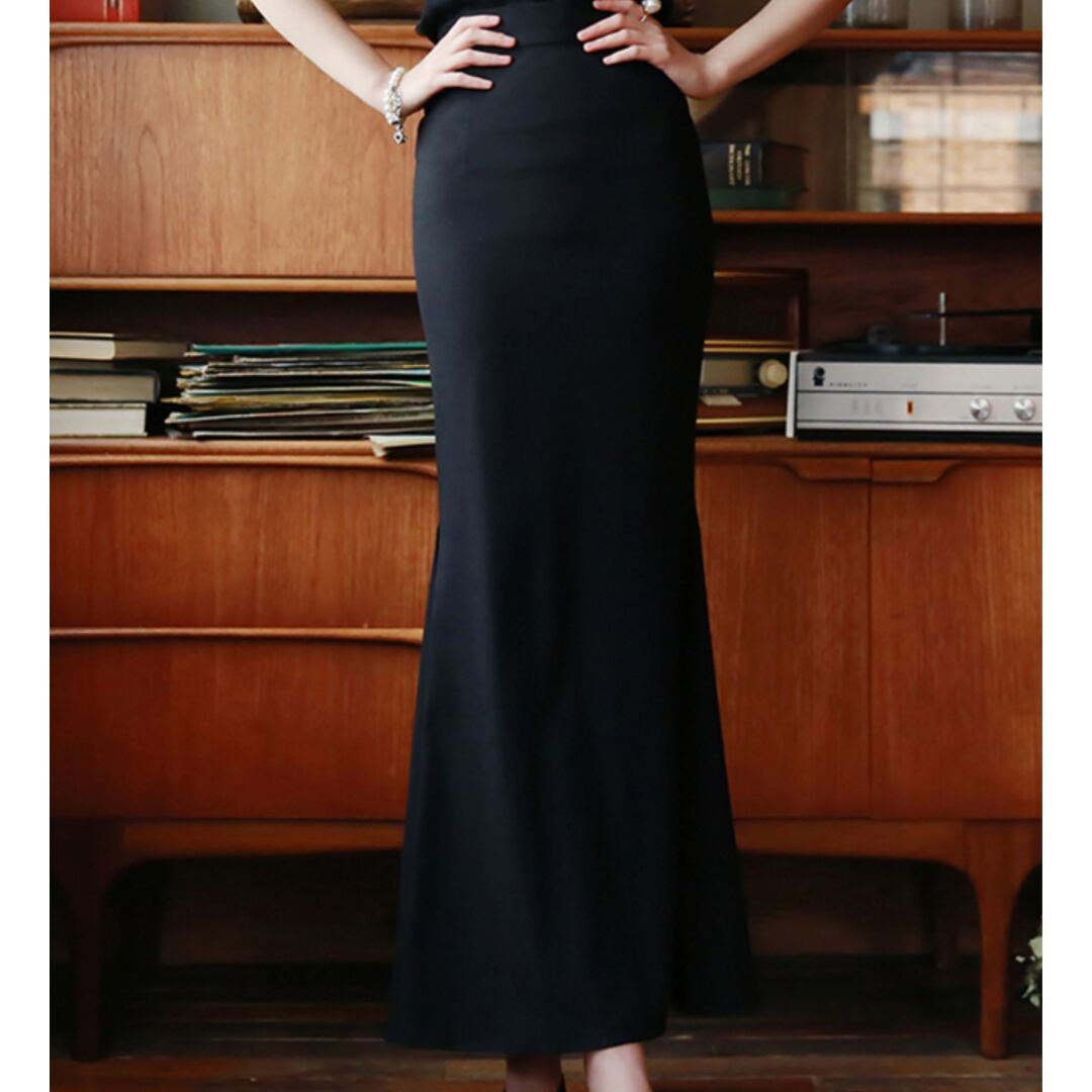 ハイウエストロングフィッシュテールスカート JC0048