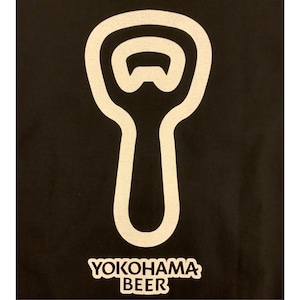 YOKOHAMABEER バックプリントTシャツ　オープナー（栓抜き）デザインプリント