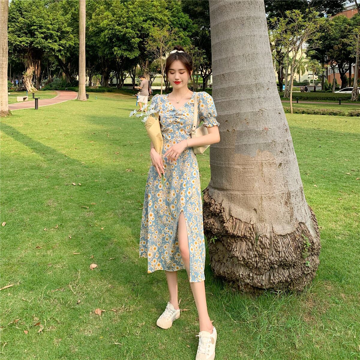 韓国よりフローラルワンピースオルチャン花柄 1c83f6ffeeaee9df1770893af692a3