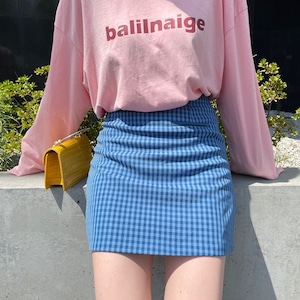 ギンガムチェックミニスカート_LN0492