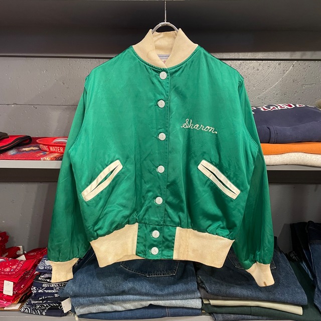50s-60s LAN-MAR Satin Varsity Jacket | VOSTOK