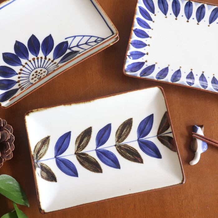 波佐見焼 翔芳窯 角皿 Hasami-yaki Rectangular plate #015 | 和食器の