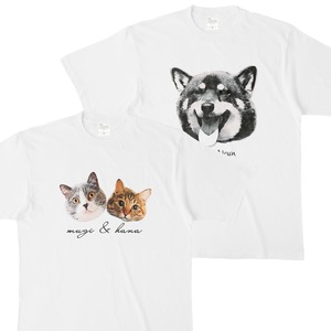 うちの子Ｔシャツ☆顔デカVer.（いぬ ねこ 犬 猫 ネコ ペット うさぎ ウサギ ハムスター パンダ 子供でも♪）
