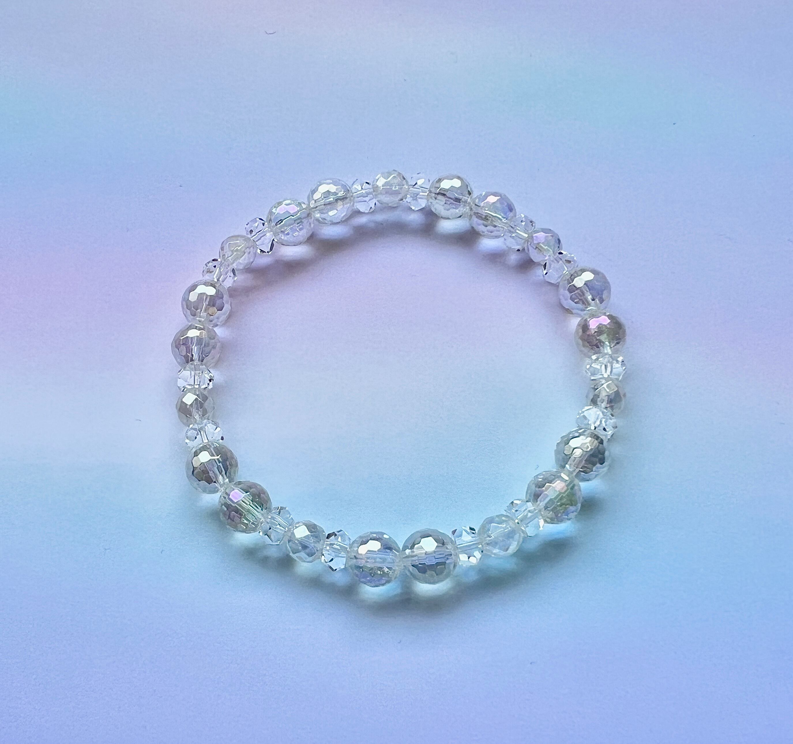 アクアオーラクリスタルストレッチブレスレット