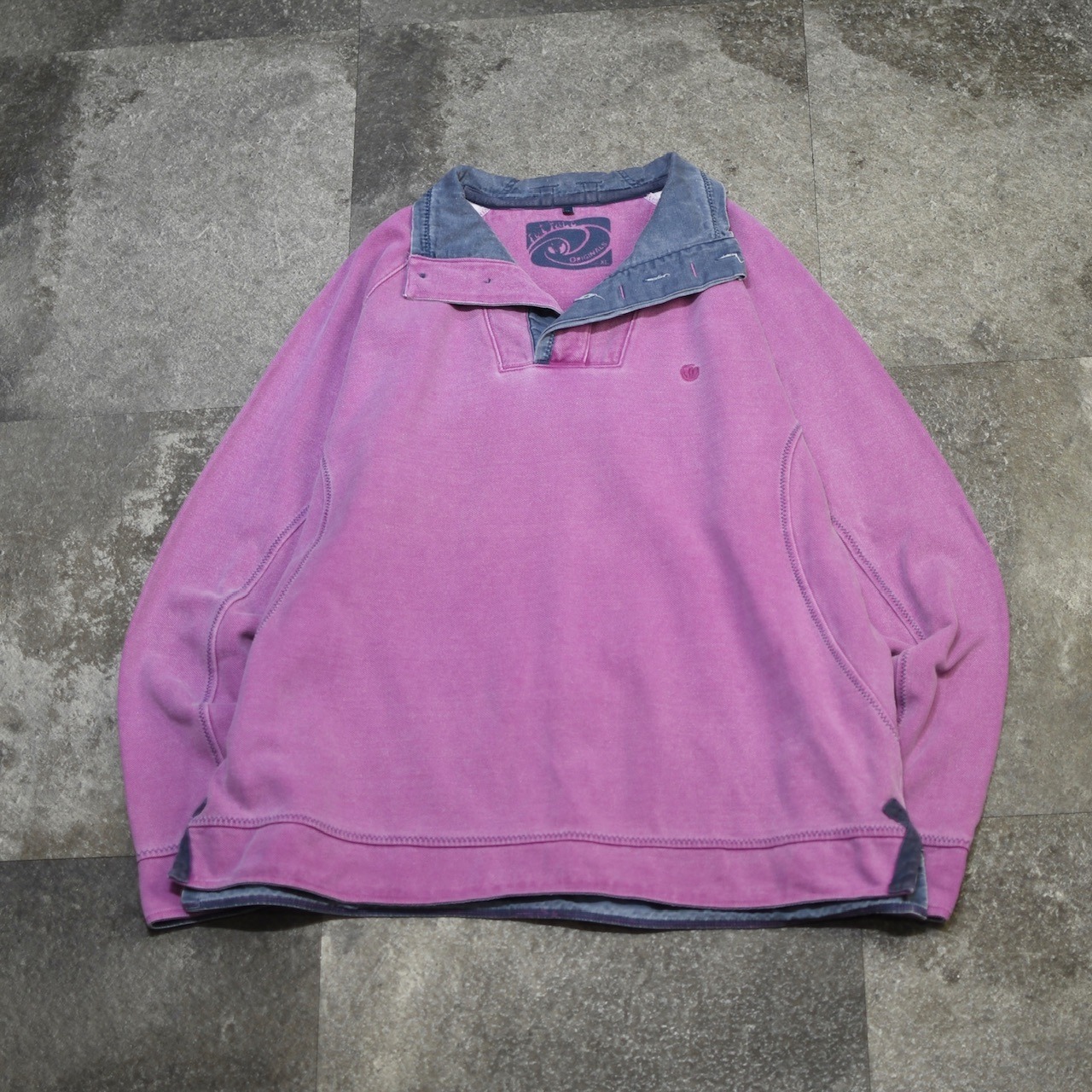 design half button sweat